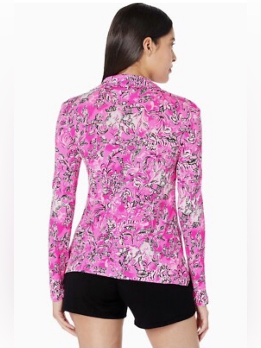 Lilly Pulitzer Pink Floral Long-Sleeve Top